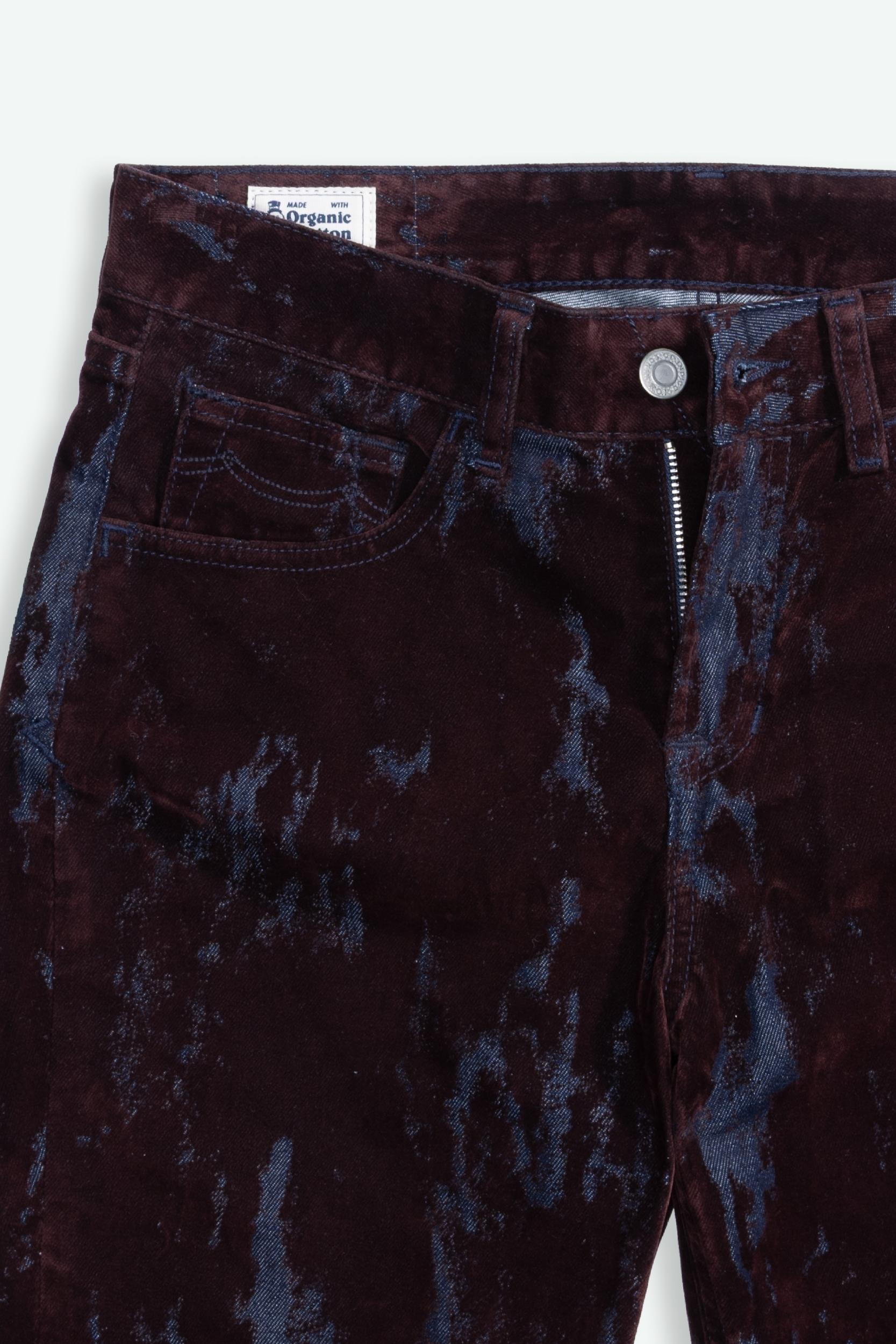 Kings Of Indigo Teruko Fudge Larissa Flock Damen Flared Hose braun